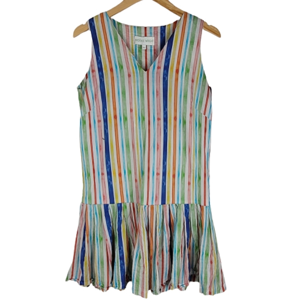BROOKE WEDGE Multicolor Striped Midi Dress